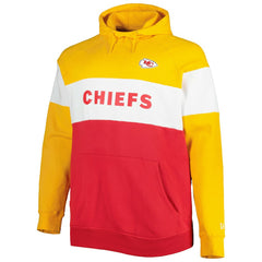 Kansas City Chiefs Big & Tall Current Colorblock Raglan Fleece Pullover Hoodie | NFL Discount
