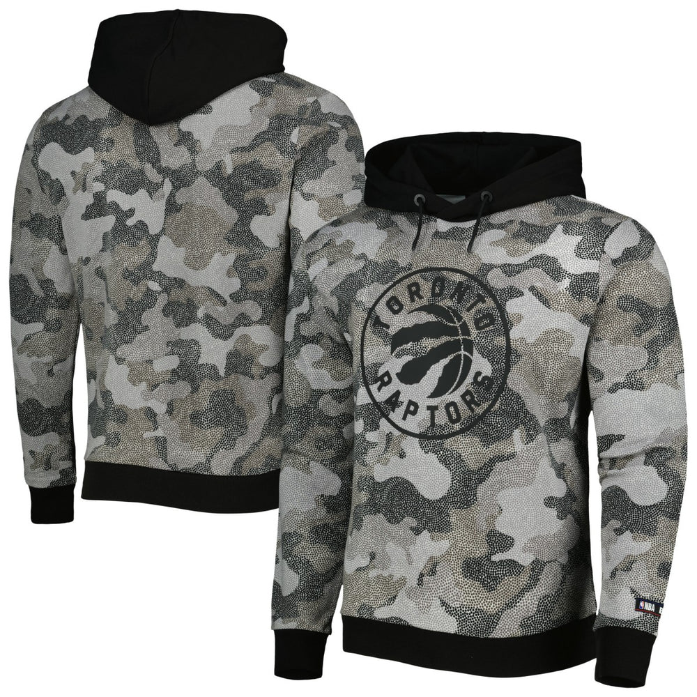 Black Toronto Raptors Hugo Boss Camo Pullover Hoodie | NBA