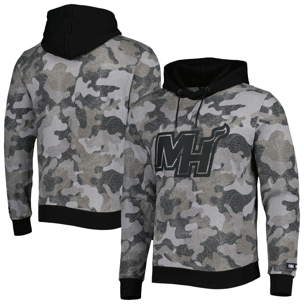 Black Miami Heat Hugo Boss Camo Pullover Hoodie | NBA