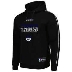 Black Philadelphia 76ers NBA x Hugo Boss Team Bounce Tri-Blend Pullover Hoodie | NBA