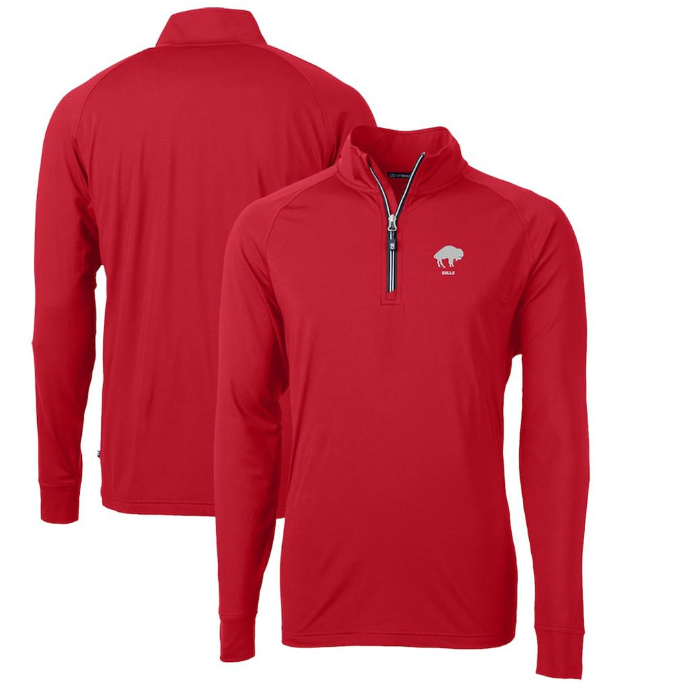 Buffalo Bills Cutter & Buck Adapt Eco Knit Stretch Recycled Big & Tall Quarter-Zip Throwback Pullover Top | NFL Online
