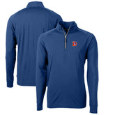 Denver Broncos Cutter & Buck Adapt Eco Knit Stretch Recycled Big & Tall Quarter-Zip Throwback Pullover Top | NFL New