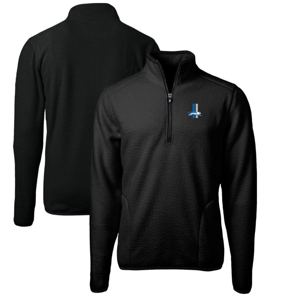 Detroit Lions Cutter & Buck Cascade Eco Sherpa Fleece Big & Tall Quarter-Zip Throwback Jacket | NFL On sale