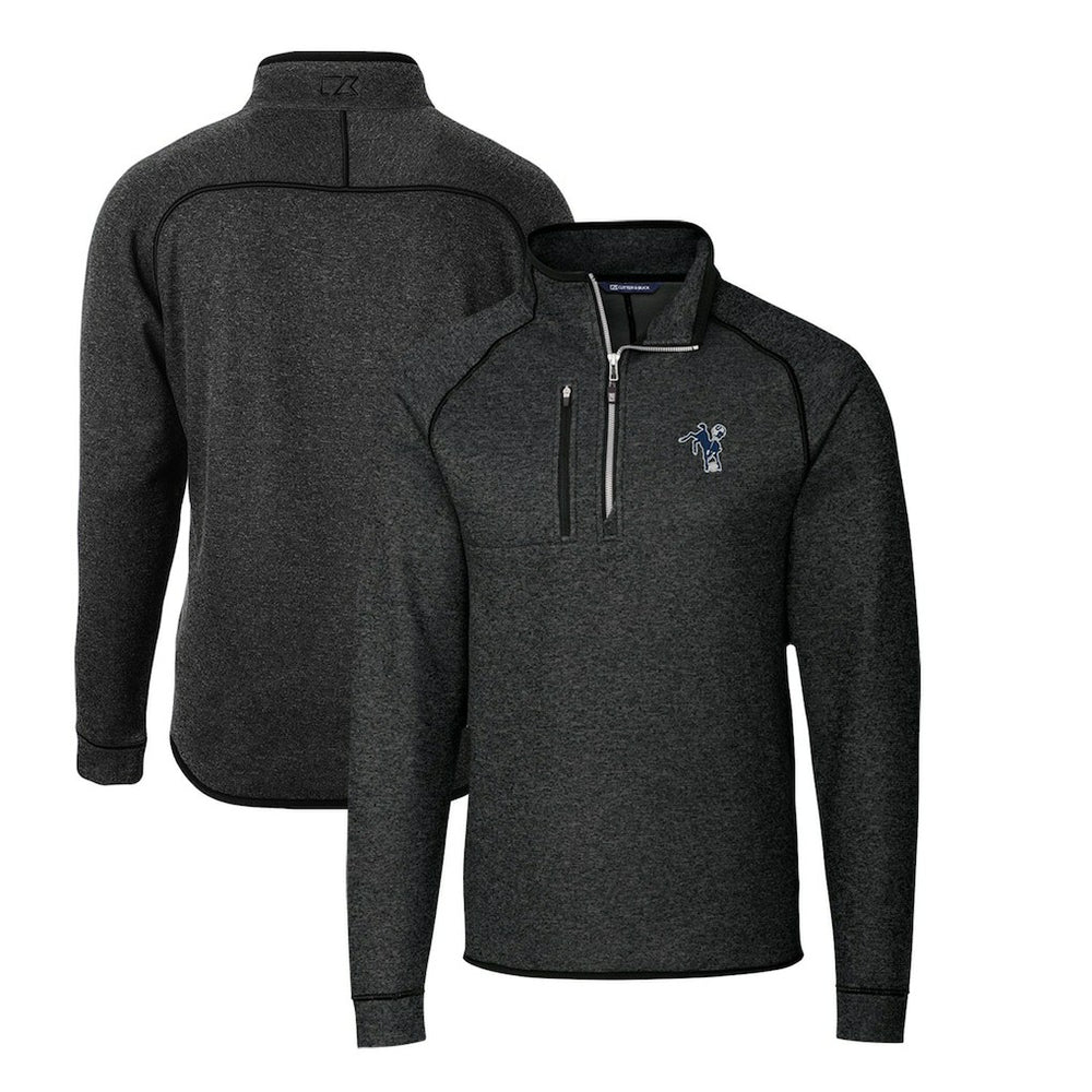 Indianapolis Colts Cutter & Buck Mainsail Sweater-Knit Big & Tall Half-Zip Pullover Jacket | NFL Online
