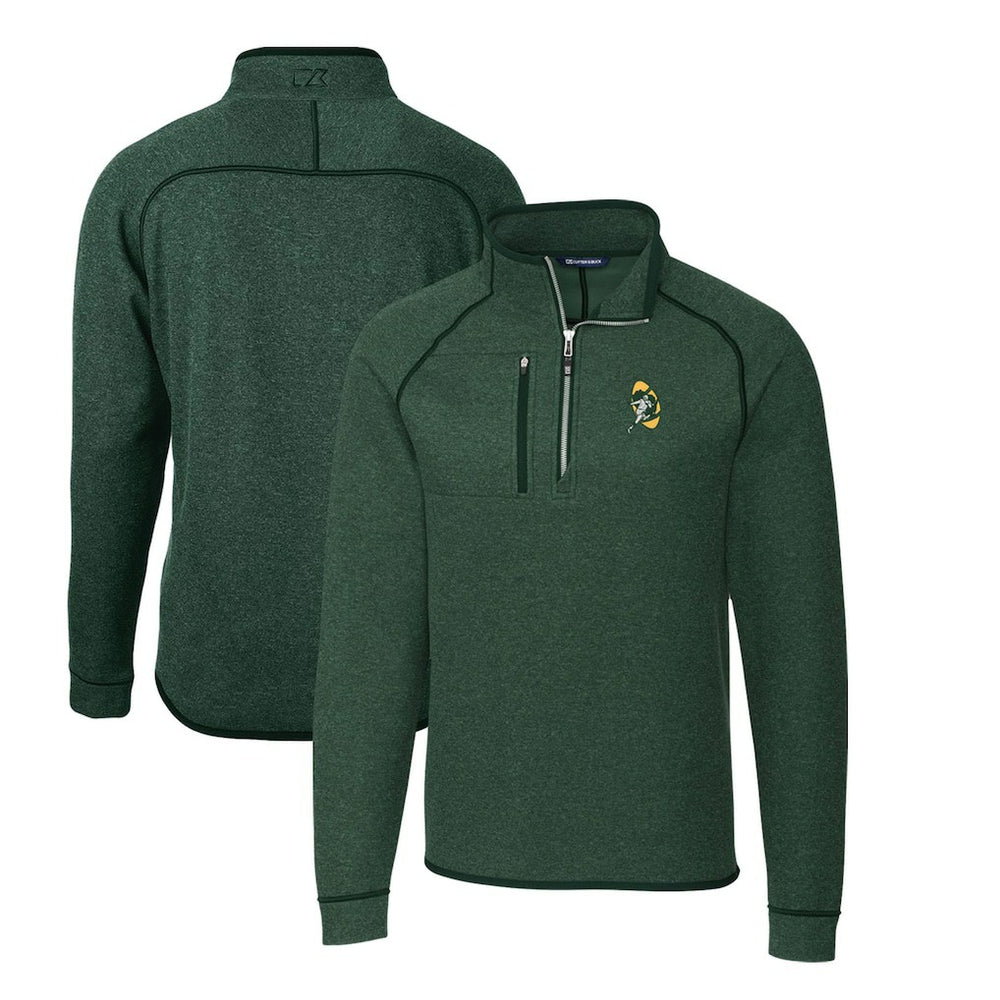 Green Bay Packers Cutter & Buck Mainsail Sweater-Knit Big & Tall Half-Zip Pullover Jacket | NFL Near me
