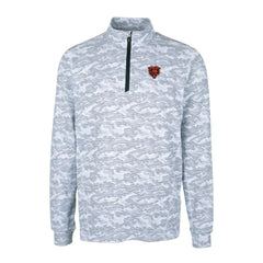 Chicago Bears Cutter & Buck Throwback Logo Big & Tall Traverse Camo Print Stretch Quarter-Zip Pullover Top | NFL New