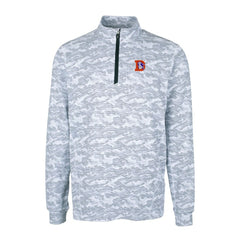 Denver Broncos Cutter & Buck Throwback Logo Big & Tall Traverse Camo Print Stretch Quarter-Zip Pullover Top | NFL Hot