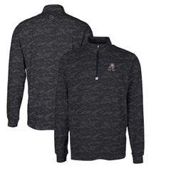 Cleveland Browns Cutter & Buck Throwback Logo Big & Tall Traverse Camo Print Stretch Quarter-Zip Pullover Top | NFL Hot