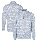 Detroit Lions Cutter & Buck Throwback Logo Big & Tall Traverse Camo Print Stretch Quarter-Zip Pullover Top | NFL Discount
