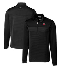 San Francisco 49ers Cutter & Buck Throwback Logo Traverse Stripe Stretch Quarter-Zip Big & Tall Pullover Top | NFL New