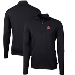 Tampa Bay Buccaneers Cutter & Buck Throwback Logo Virtue Eco Pique Recycled Quarter-Zip Big & Tall Pullover Top | NFL Discount