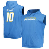 Los Angeles Chargers Justin Herbert Profile Big & Tall Muscle Pullover Hoodie | NFL Outlet