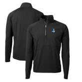Detroit Lions Cutter & Buck Adapt Eco Knit Hybrid Recycled Quarter-Zip Throwback Pullover Top | NFL Discount