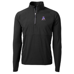 New England Patriots Cutter & Buck Adapt Eco Knit Hybrid Recycled Quarter-Zip Throwback Pullover Top | NFL Discount