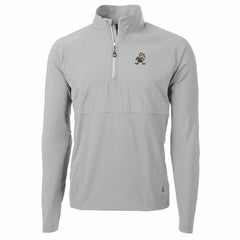 Cleveland Browns Cutter & Buck Adapt Eco Knit Hybrid Recycled Quarter-Zip Throwback Pullover Top | NFL Outlet