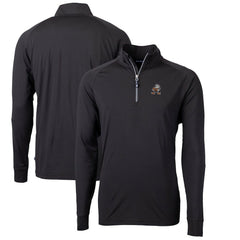 Cleveland Browns Cutter & Buck Adapt Eco Knit Stretch Recycled Quarter-Zip Throwback Pullover Top | NFL Hot