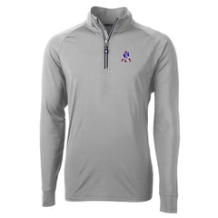 New England Patriots Cutter & Buck Adapt Eco Knit Stretch Recycled Quarter-Zip Throwback Pullover Top | NFL Sale