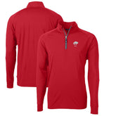 Buffalo Bills Cutter & Buck Adapt Eco Knit Stretch Recycled Quarter-Zip Throwback Pullover Top | NFL Discount