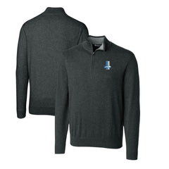 Detroit Lions Cutter & Buck Throwback Logo Lakemont Tri-Blend Quarter-Zip Pullover Sweater | NFL Discount