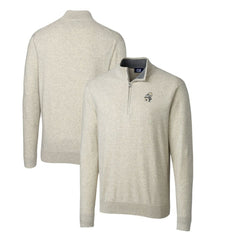 New Orleans Saints Cutter & Buck Throwback Logo Lakemont Tri-Blend Quarter-Zip Pullover Sweater | NFL Hot