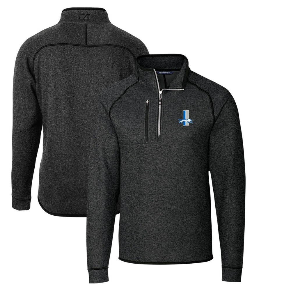 Detroit Lions Cutter & Buck Throwback Logo Mainsail Sweater-Knit Half-Zip Pullover Jacket | NFL Discount