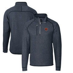 Chicago Bears Cutter & Buck Throwback Logo Mainsail Sweater-Knit Half-Zip Pullover Jacket | NFL Discount