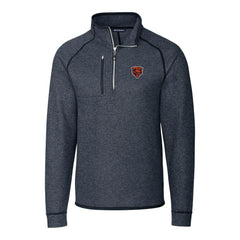 Chicago Bears Cutter & Buck Throwback Logo Mainsail Sweater-Knit Half-Zip Pullover Jacket | NFL Discount
