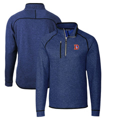 Denver Broncos Cutter & Buck Throwback Logo Mainsail Sweater-Knit Half-Zip Pullover Jacket | NFL Discount