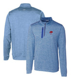Buffalo Bills Cutter & Buck Stealth Heathered Throwback Logo Quarter-Zip Pullover Top | NFL Discount