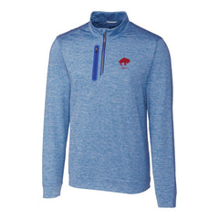 Buffalo Bills Cutter & Buck Stealth Heathered Throwback Logo Quarter-Zip Pullover Top | NFL Discount