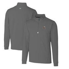 Cleveland Browns Cutter & Buck Throwback Logo Traverse Stretch Quarter-Zip Pullover Top | NFL Outlet
