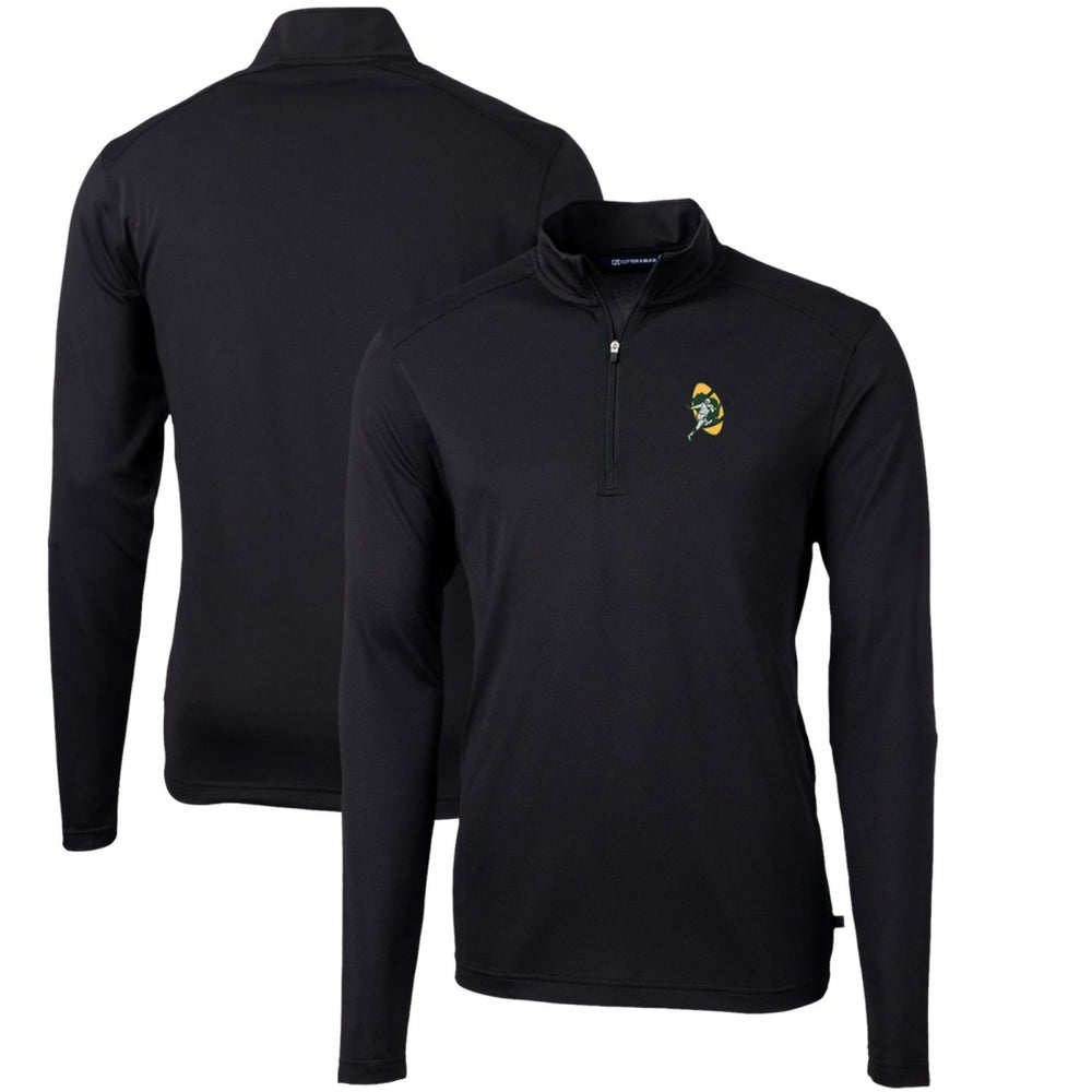 Green Bay Packers Cutter & Buck Throwback Logo Virtue Eco Pique Recycled Quarter-Zip Pullover Top | NFL New