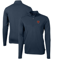 Chicago Bears Cutter & Buck Throwback Logo Virtue Eco Pique Recycled Quarter-Zip Pullover Top | NFL Online