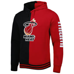Black/Red Miami Heat Hardwood Classics Split Pullover Hoodie | NBA