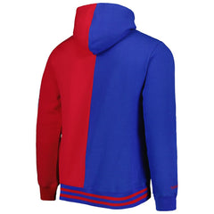 Royal/Red Philadelphia 76ers Hardwood Classics Split Pullover Hoodie | NBA