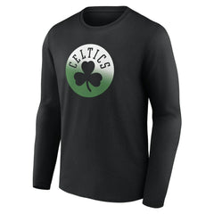 Black Boston Celtics Gradient Logo Long Sleeve T-Shirt | NBA