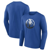 Blue Dallas Mavericks Gradient Logo Long Sleeve T-Shirt sale | NBA