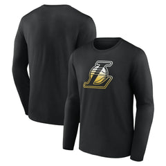 Black Los Angeles Lakers Gradient Logo Long Sleeve T-Shirt | NBA