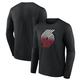 Black Portland Trail Blazers Gradient Logo Long Sleeve T-Shirt | NBA