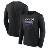 Black Sacramento Kings Gradient Logo Long Sleeve T-Shirt | NBA