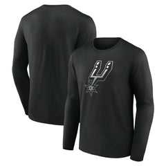 Black San Antonio Spurs Gradient Logo Long Sleeve T-Shirt | NBA