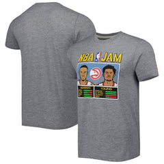 Gray Dejounte Murray & Trae Young Atlanta Hawks Homage NBA Jam Tri-Blend T-Shirt | NBA