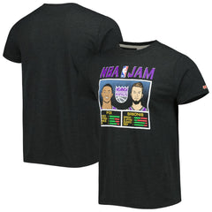 Charcoal De'Aaron Fox & Domantas Sabonis Sacramento Kings Homage NBA Jam Tri-Blend T-Shirt | NBA