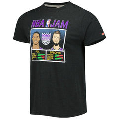 Charcoal De'Aaron Fox & Domantas Sabonis Sacramento Kings Homage NBA Jam Tri-Blend T-Shirt | NBA