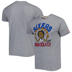 Gray Tyrese Maxey Philadelphia 76ers Homage Caricature Tri-Blend T-Shirt | NBA