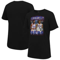 Black Joel Embiid & Tyrese Maxey Philadelphia 76ers Stadium Essentials Unisex Player Duo T-Shirt | NBA