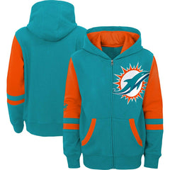 Miami Dolphins Preschool Stadium Color Block Full-Zip Hoodie | NFL Hot