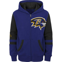 Baltimore Ravens Preschool Stadium Color Block Full-Zip Hoodie | NFL US