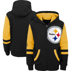 Pittsburgh Steelers Preschool Stadium Color Block Full-Zip Hoodie | NFL New