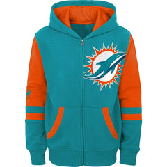 Miami Dolphins Youth Colorblock Full-Zip Hoodie | NFL Near me